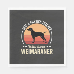 Natuurkundeleraar Weimaraner Hondenliefhebber Servet