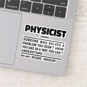 Natuurkundige Noun Definition Cool Science Teacher Sticker