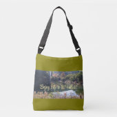 Natuurlandschap, groene Canvas tas (Voorkant)