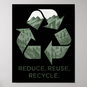 Natuurliefhebber Earth Day Verminder Hergebruik Re Poster