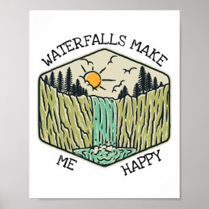 Natuurliefhebber Waterval Liefhebbers Waterval Gel Poster