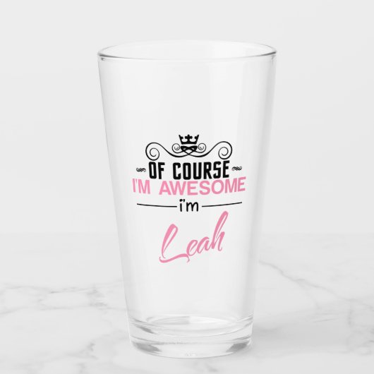 Natuurlijk ben ik Geweldige dat ik Leah ben Glas (Voorkant)