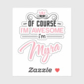 Natuurlijk ben ik Geweldige naam. Sticker (Vel)