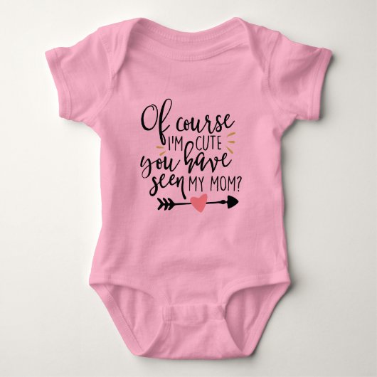 Natuurlijk ben ik schattig  Bodysuit (Voorkant)