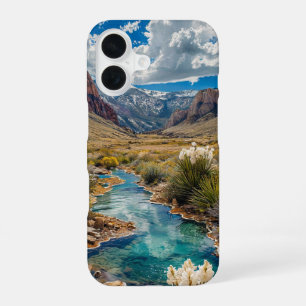 Natuurlijk Berglandschap Ontwerp Rustig Boszicht iPhone 16 Hoesje