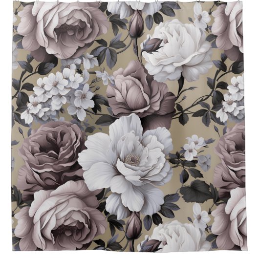 Natuurlijk bloemige elegante essentie douchegordijn (Voorkant)