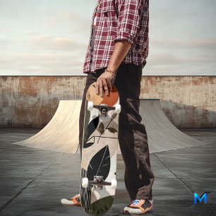 Natuurlijk Boho Minimalistische Skateboard - Aards