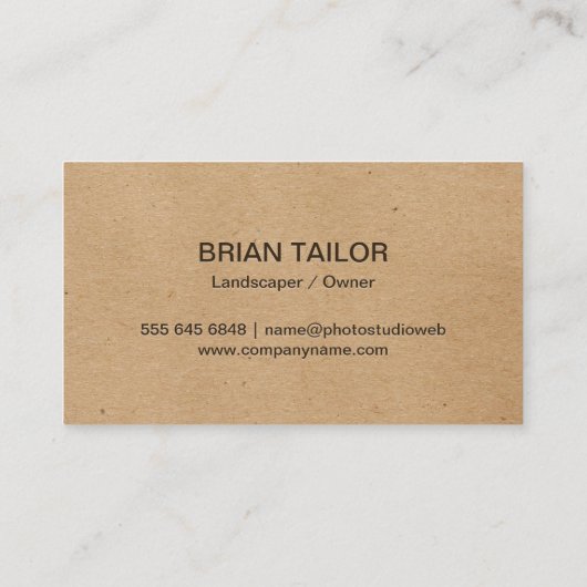 Natuurlijk | Boom | Tuinieren | Landschapsarchitec Visitekaartje (Achterkant)