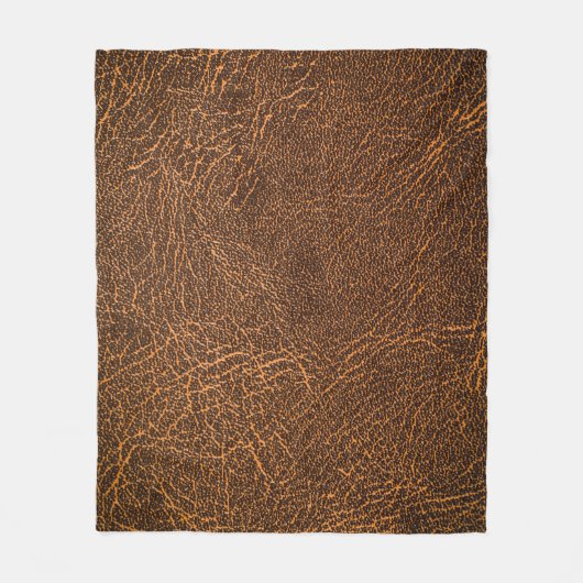 Natuurlijk bruin leer: getextureerde achtergrond fleece deken (Voorkant)