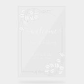 Natuurlijk Chic Wedding Acryl Teken Bord (Voorkant)
