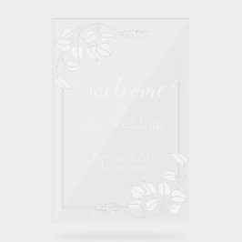 Natuurlijk Chic Wedding Acryl Teken Bord