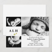 Natuurlijk - Geboortekaartje met foto Aankondiging (Voorkant / Achterkant)