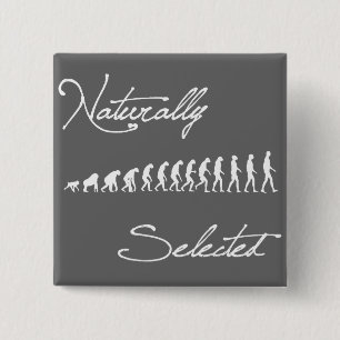 Natuurlijk geselecteerd Evolutie-Shirt Vierkante Button 5,1 Cm