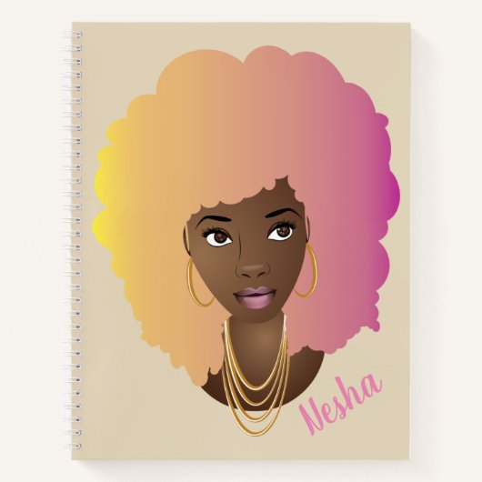 Natuurlijk haar, ze geloofde dat ze dat kon notitieboek (Voorkant)