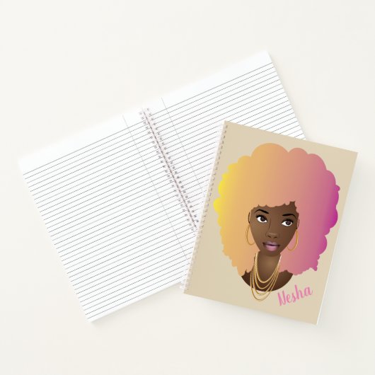 Natuurlijk haar, ze geloofde dat ze dat kon notitieboek (Binnen)