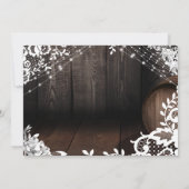 Natuurlijk handschrift lichten kant & witte bloeme save the date (Achterkant)