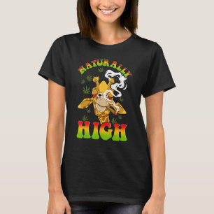 Natuurlijk hoge Giraffe roken wiet - Pothead Pun T-shirt