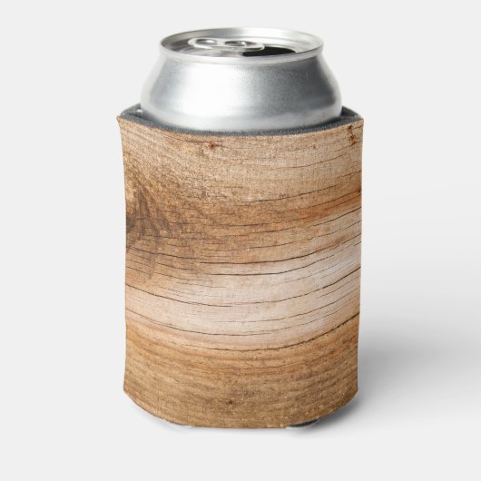 Natuurlijk hout: gestructureerd oppervlak blikjeskoeler (Blikje Achterkant)