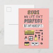 Natuurlijk is Makeup niet perfect Briefkaart (Voorkant / Achterkant)