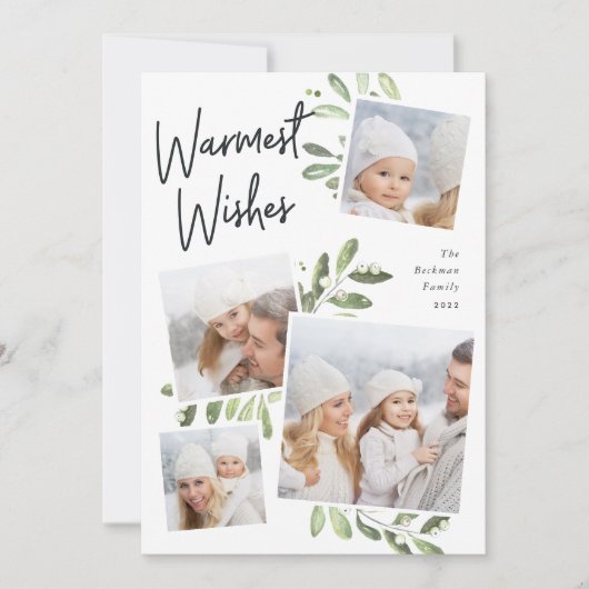 Natuurlijk Joyful | Kerstfotocollage Feestdagenkaart (Voorkant)