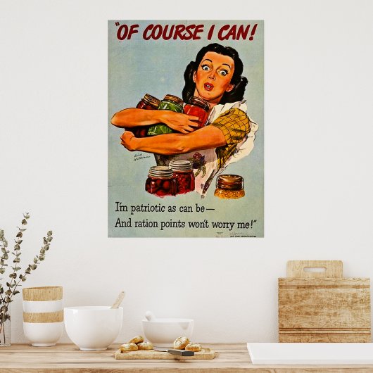 Natuurlijk kan ik dat.  WWII-propaganda Poster (Keuken)