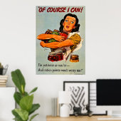 Natuurlijk kan ik dat.  WWII-propaganda Poster (Thuiskantoor)