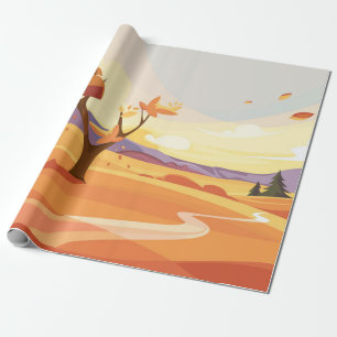 Natuurlijk landschap cadeaupapier