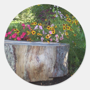 Natuurlijk landschap ronde sticker