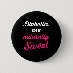 Natuurlijk lief plezier Diabetische Type 1 Diabete Ronde Button 5,7 Cm
