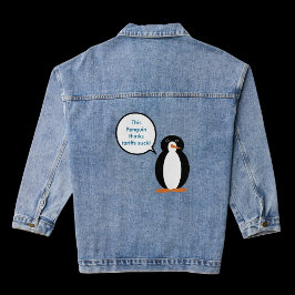 Natuurlijk Pinguïn Bewustzijn Erfgoed Cadeau Denim Jacket