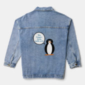 Natuurlijk Pinguïn Bewustzijn Erfgoed Cadeau Denim Jacket (Achterkant)