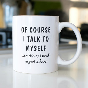 Natuurlijk praat ik grappig met mezelf Quote Koffiemok