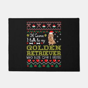 Natuurlijk praat ik met Golden Retriever Kerstmis Deurmat