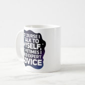 Natuurlijk praat ik met mezelf koffiemok (Voorkant links)