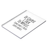 natuurlijk praat ik soms met mezelf , grappig notitieboek (Linkerzijde)