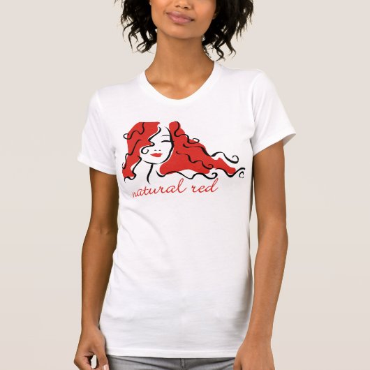 Natuurlijk rood t-shirt (Voorkant)