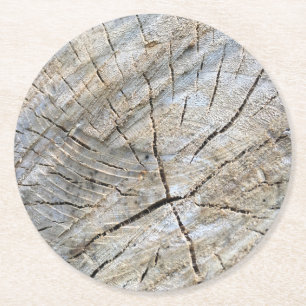 Natuurlijk Rustisch hout Ronde Kartonnen Onderzetter