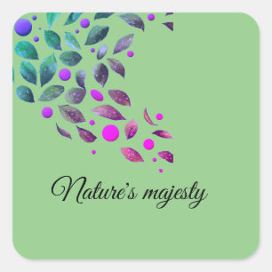 Natuurlijk stijlvol vierkante sticker