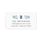 Natuurlijk vreugdevol Monogram retouradres Etiket (Voorkant)