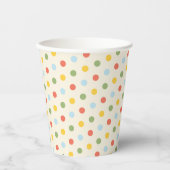 Natuurlijk Wonder Polka Dot Patroon Papieren Bekers (Voorkant)