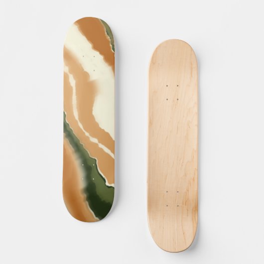 Natuurlijke Abstracte Geode-Waterverf Skateboard (Voorkant)