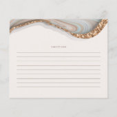 Natuurlijke Agate Stone Name Recipcard (Achterkant)