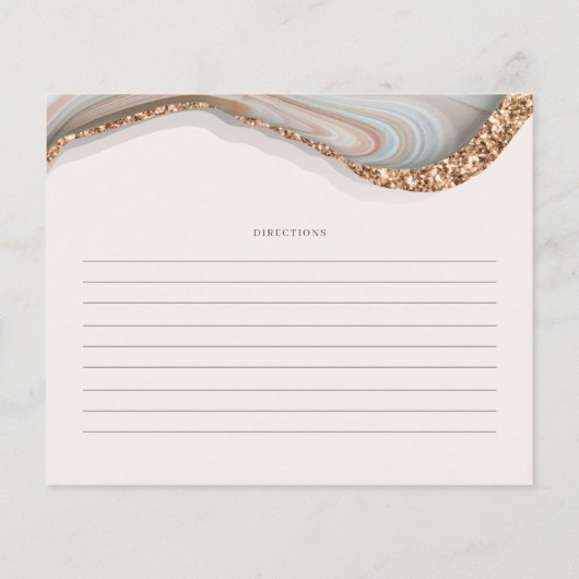 Natuurlijke Agate Stone Name Recipcard (Achterkant)