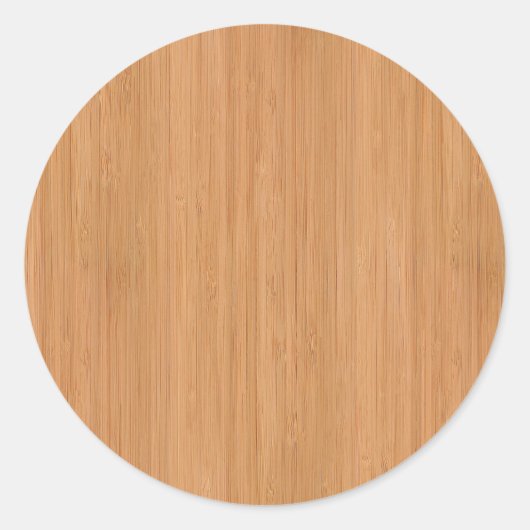 Natuurlijke Bamboe Hood Grain Kijk uit Ronde Sticker (Voorkant)