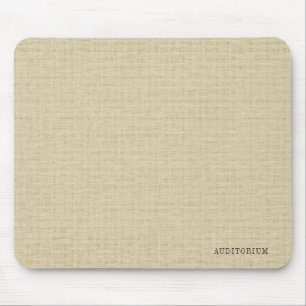 Natuurlijke Beige Linnen Stof Met Grijze Typografi Muismat