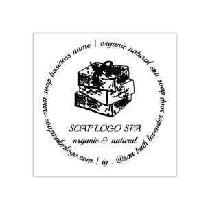 Natuurlijke biologische badzeep voor de spa rubberstempel