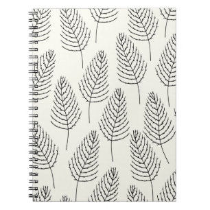 Natuurlijke Bloemen: Abstracte witte Vintage Notitieboek