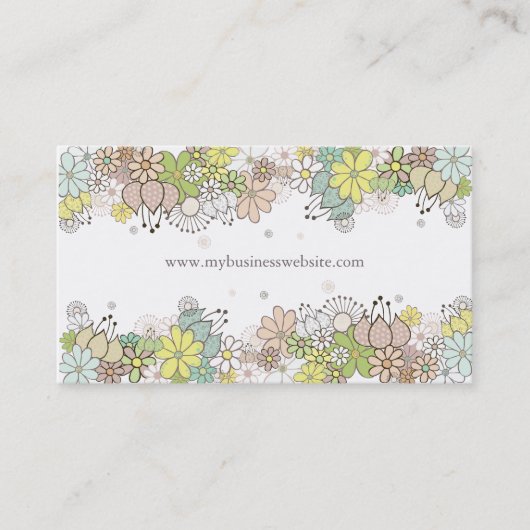 Natuurlijke bloesems Elegant Custom Visitekaartje (Voorkant)