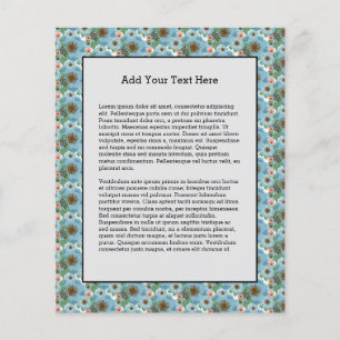 Natuurlijke Boheemse Roze Blauwe Bloemen Groene Bl Flyer