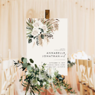 Natuurlijke bohemiene botanische moderne elegante  poster